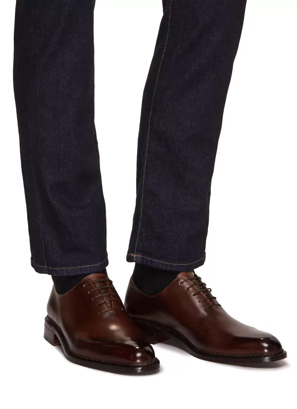 Formal Shoes>TESTONI 10-Eyelet Leather Oxford Shoes