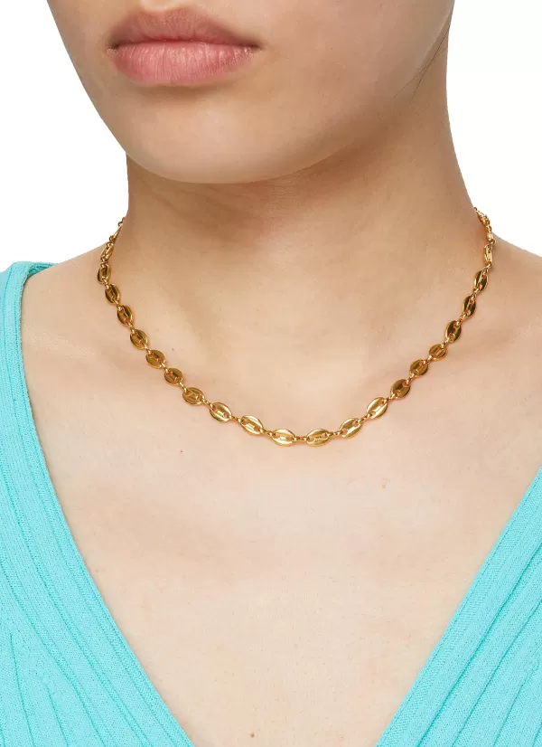 Vintage Accessories>* 14K Gold Plated Double Round Chain Necklace