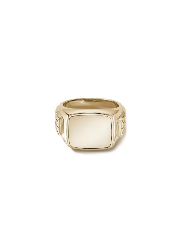 Fine Jewellery>JOHN HARDY 14K Gold Signet Ring — Size 10