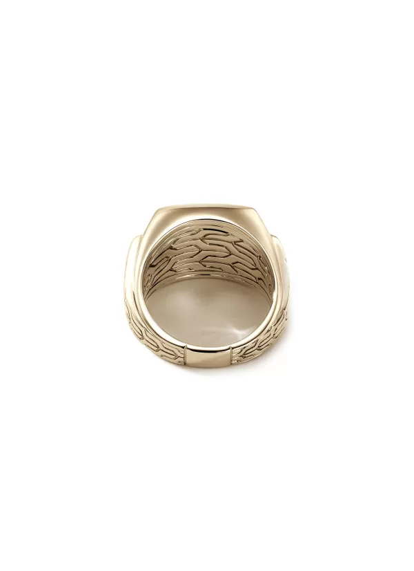 Fine Jewellery>JOHN HARDY 14K Gold Signet Ring — Size 10