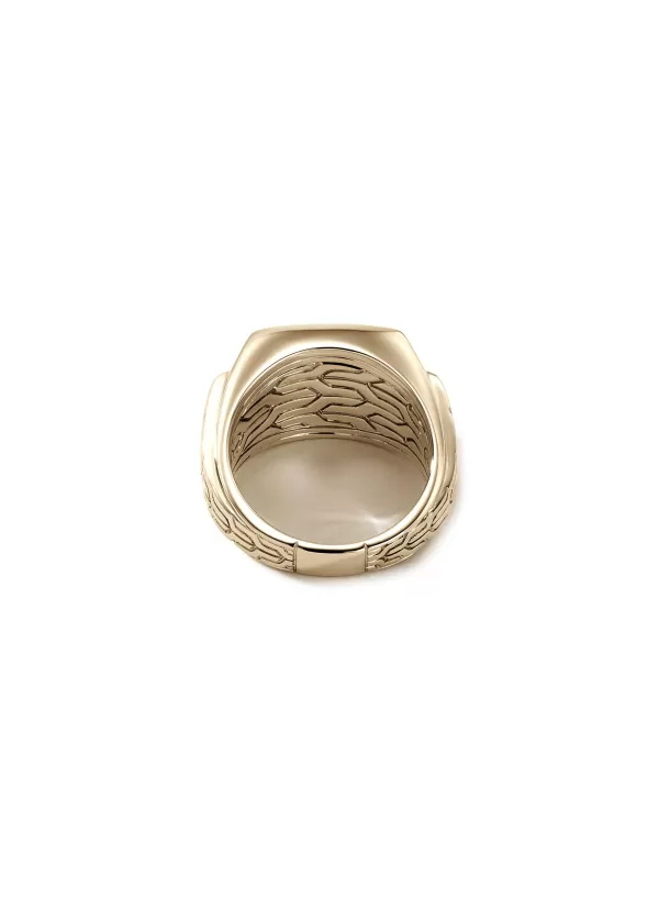 Fine Jewellery>JOHN HARDY 14K Gold Tigers Eye Signet Ring — Size 10