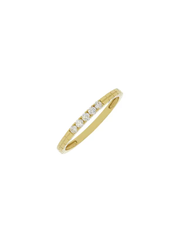 Fine Jewellery>LC COLLECTION JEWELLERY 18K Gold Diamond Band — Size Us 6.5