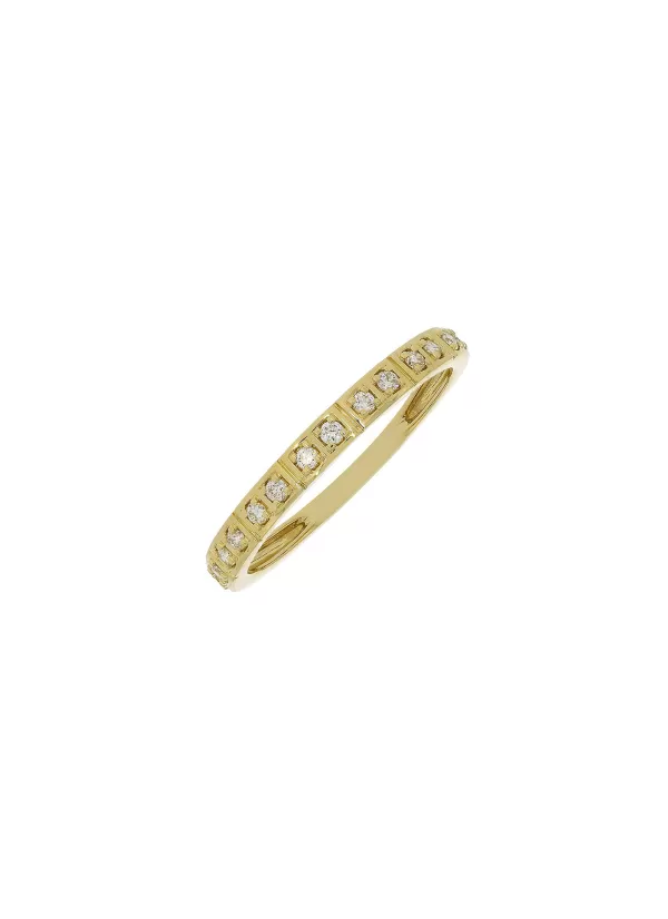 Fine Jewellery>LC COLLECTION JEWELLERY 18K Gold Diamond Band — Size Us 6.5