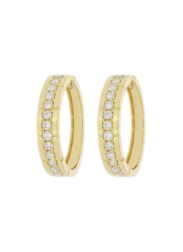 Fine Jewellery>LC COLLECTION JEWELLERY 18K Gold Diamond Hoop Earrings