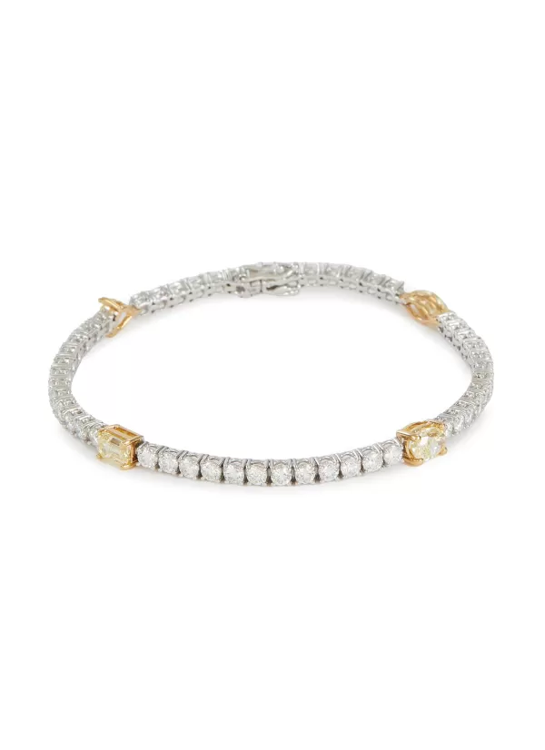 Fine Jewellery>LC COLLECTION JEWELLERY 18K Gold Diamond Mixed Cut Yellow Diamond Tennis Bracelet