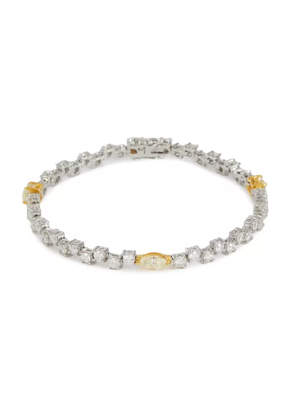 Fine Jewellery>LC COLLECTION JEWELLERY 18K Gold Diamond Mixed Cut Yellow Diamond Tennis Bracelet