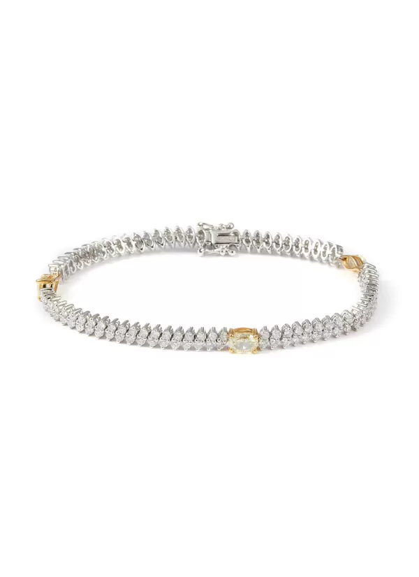 Fine Jewellery>LC COLLECTION JEWELLERY 18K Gold Diamond Mixed Cut Yellow Diamond Tennis Bracelet