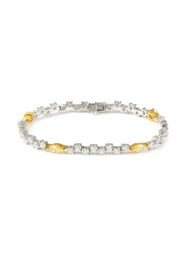 Fine Jewellery>LC COLLECTION JEWELLERY 18K Gold Diamond Mixed Cut Yellow Diamond Tennis Bracelet