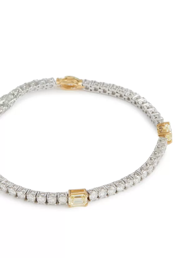 Fine Jewellery>LC COLLECTION JEWELLERY 18K Gold Diamond Mixed Cut Yellow Diamond Tennis Bracelet