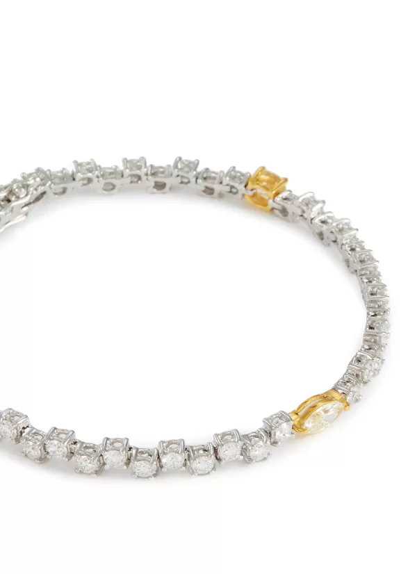 Fine Jewellery>LC COLLECTION JEWELLERY 18K Gold Diamond Mixed Cut Yellow Diamond Tennis Bracelet