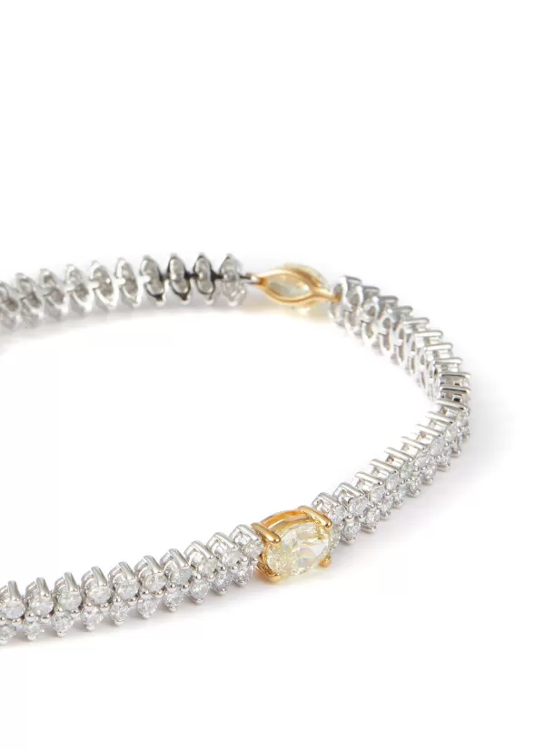 Fine Jewellery>LC COLLECTION JEWELLERY 18K Gold Diamond Mixed Cut Yellow Diamond Tennis Bracelet