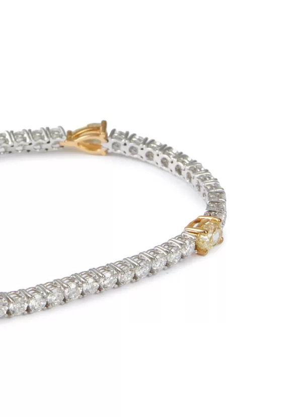 Fine Jewellery>LC COLLECTION JEWELLERY 18K Gold Diamond Mixed Cut Yellow Diamond Tennis Bracelet