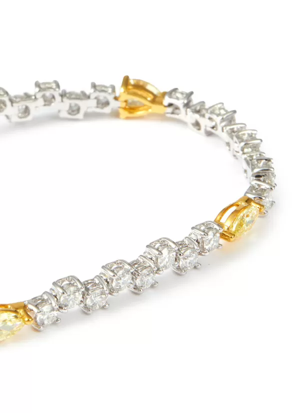 Fine Jewellery>LC COLLECTION JEWELLERY 18K Gold Diamond Mixed Cut Yellow Diamond Tennis Bracelet