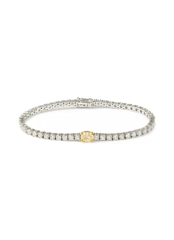 Fine Jewellery>LC COLLECTION JEWELLERY 18K Gold Diamond Oval Shaped Yellow Diamond Tennis Bracelet