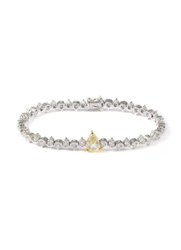 Fine Jewellery>LC COLLECTION JEWELLERY 18K Gold Diamond Pear Shaped Yellow Diamond Tennis Bracelet