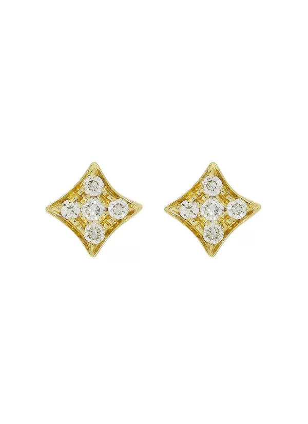 Fine Jewellery>LC COLLECTION JEWELLERY 18K Gold Diamond Stud Earrings