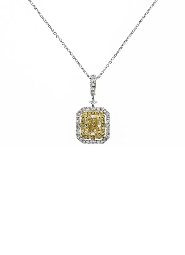 Fine Jewellery>LC COLLECTION JEWELLERY 18K Gold Fancy Yellow Diamond Pendant Necklace