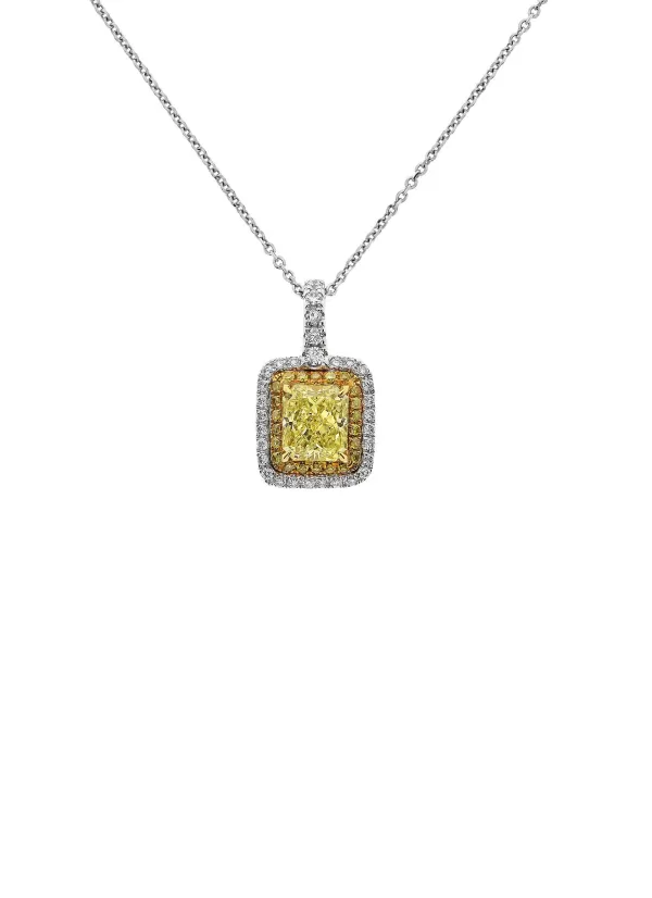 Fine Jewellery>LC COLLECTION JEWELLERY 18K Gold Fancy Yellow Diamond Pendant Necklace