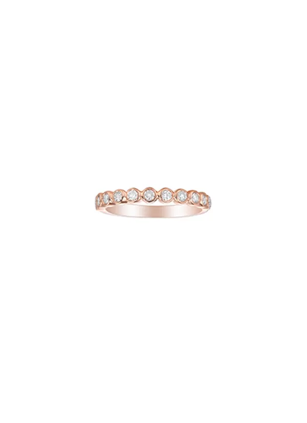 Fine Jewellery>LC COLLECTION JEWELLERY 18K Rose Gold Diamond Eternity Band — Us 7