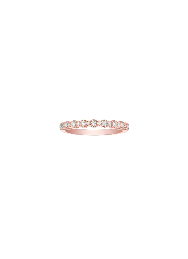 Fine Jewellery>LC COLLECTION JEWELLERY 18K Rose Gold Diamond Eternity Band — Us 7