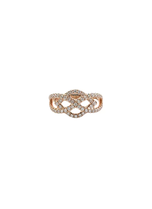 Fine Jewellery>LC COLLECTION JEWELLERY 18K Rose Gold Diamond Ring — Us 6.5