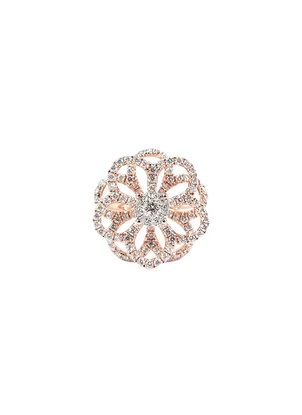 Fine Jewellery>LC COLLECTION JEWELLERY 18K Rose Gold Diamond Ring — Us 6.5