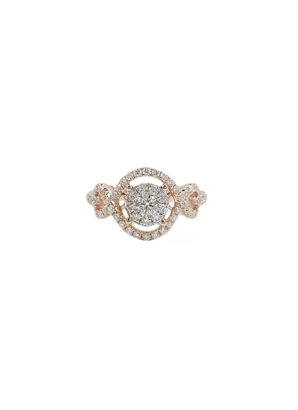 Fine Jewellery>LC COLLECTION JEWELLERY 18K Rose Gold Diamond Ring — Us 6.5