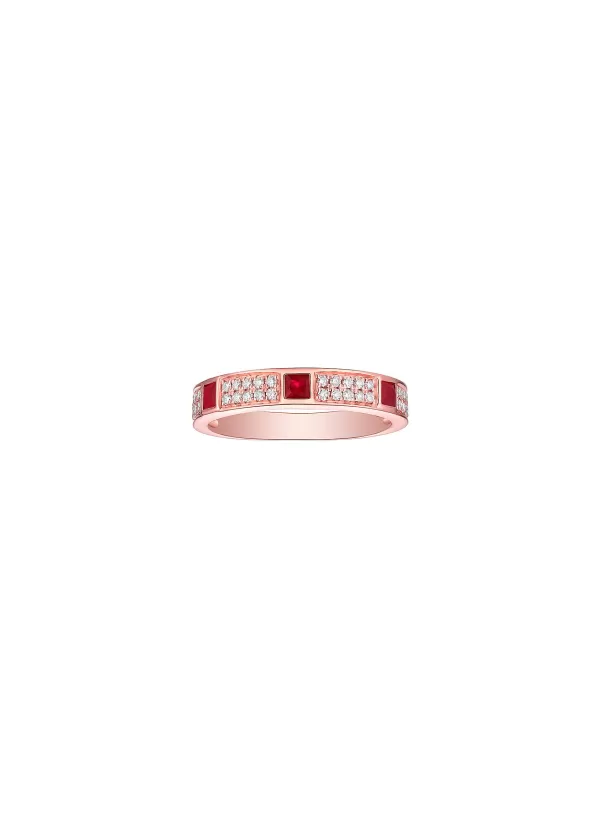 Fine Jewellery>LC COLLECTION JEWELLERY 18K Rose Gold Diamond Ruby Ring — Us 7