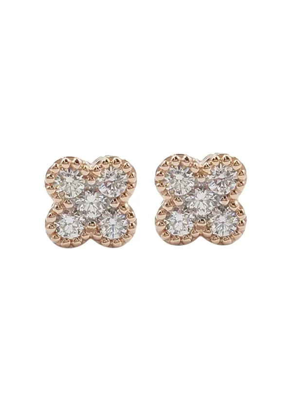 Fine Jewellery>LC COLLECTION JEWELLERY 18K Rose Gold Diamond Stud Earrings