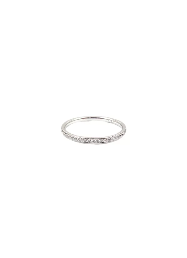 Fine Jewellery>LC COLLECTION JEWELLERY 18K White Gold Diamond Band — Us 5.5