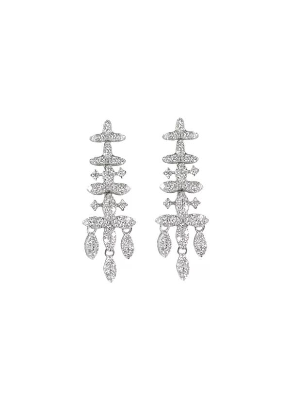 Fine Jewellery>LC COLLECTION JEWELLERY 18K White Gold Diamond Chandelier Earrings