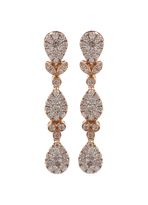 Fine Jewellery>LC COLLECTION JEWELLERY 18K White Gold Diamond Drop Dangle Earrings