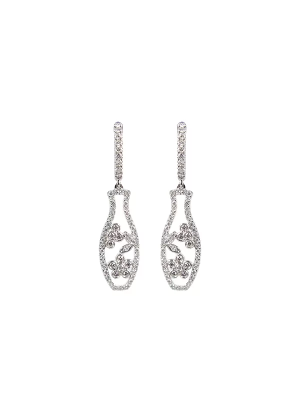 Fine Jewellery>LC COLLECTION JEWELLERY 18K White Gold Diamond Drop Dangle Earrings