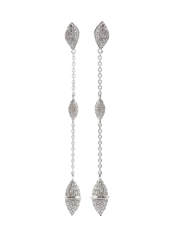 Fine Jewellery>LC COLLECTION JEWELLERY 18K White Gold Diamond Drop Dangle Earrings