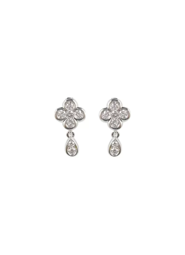 Fine Jewellery>LC COLLECTION JEWELLERY 18K White Gold Diamond Earrings