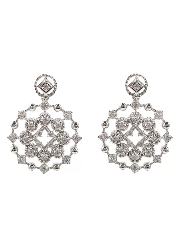 Fine Jewellery>LC COLLECTION JEWELLERY 18K White Gold Diamond Earrings