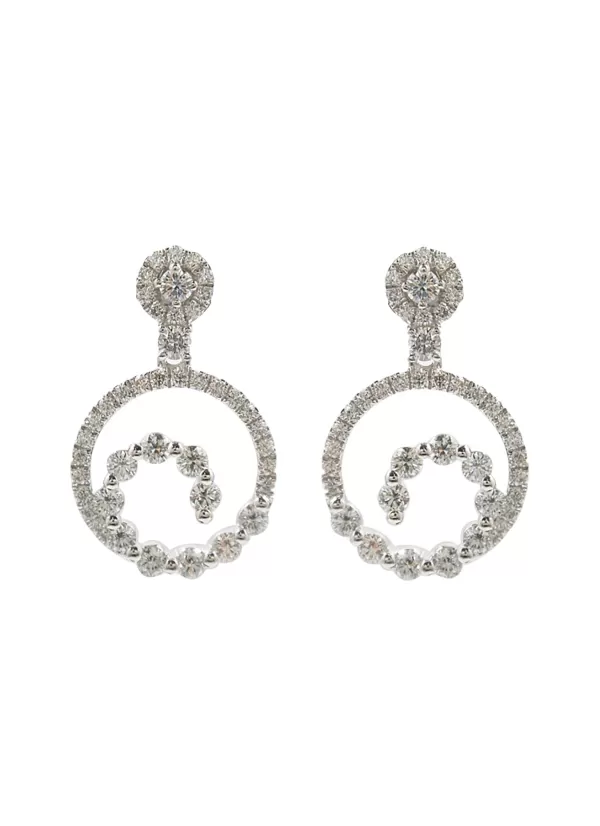 Fine Jewellery>LC COLLECTION JEWELLERY 18K White Gold Diamond Earrings