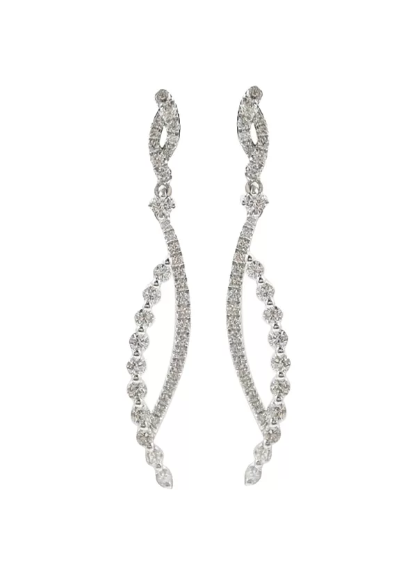 Fine Jewellery>LC COLLECTION JEWELLERY 18K White Gold Diamond Earrings