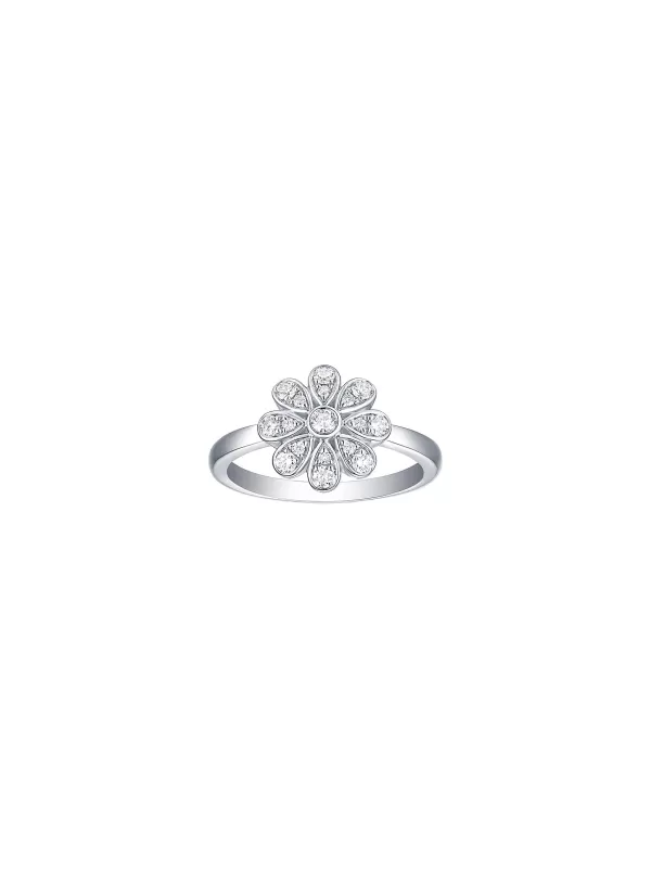 Fine Jewellery>LC COLLECTION JEWELLERY 18K White Gold Diamond Flower Ring