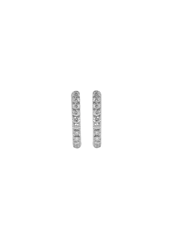 Fine Jewellery>LC COLLECTION JEWELLERY 18K White Gold Diamond Hoop Earrings