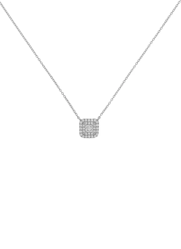 Fine Jewellery>LC COLLECTION JEWELLERY 18K White Gold Diamond Pendant Necklace