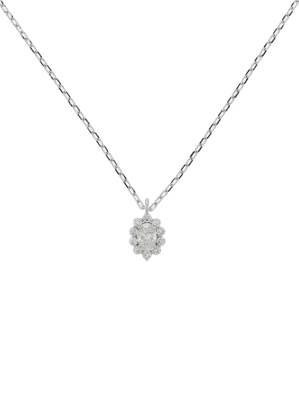 Fine Jewellery>LC COLLECTION JEWELLERY 18K White Gold Diamond Pendant Necklace