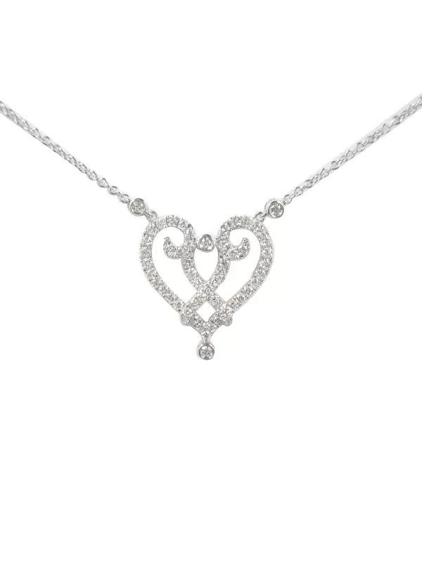 Fine Jewellery>LC COLLECTION JEWELLERY 18K White Gold Diamond Pendant Necklace