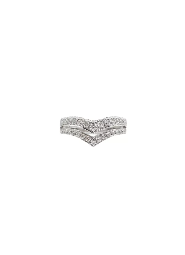 Fine Jewellery>LC COLLECTION JEWELLERY 18K White Gold Diamond Ring — Us 6.5