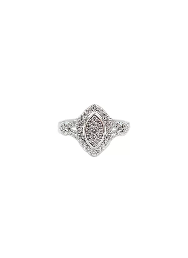 Fine Jewellery>LC COLLECTION JEWELLERY 18K White Gold Diamond Ring — Us 6.5