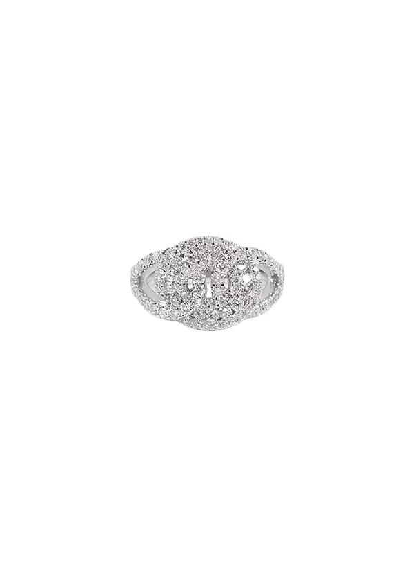 Fine Jewellery>LC COLLECTION JEWELLERY 18K White Gold Diamond Ring — Us 6.5