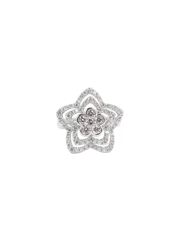 Fine Jewellery>LC COLLECTION JEWELLERY 18K White Gold Diamond Ring — Us 6.5