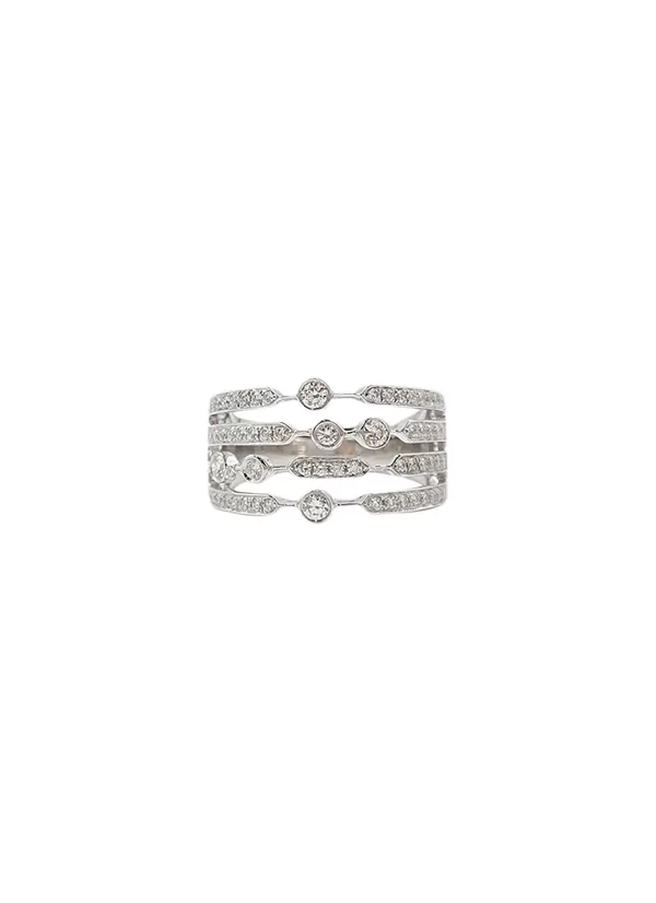 Fine Jewellery>LC COLLECTION JEWELLERY 18K White Gold Diamond Ring — Us 6.5