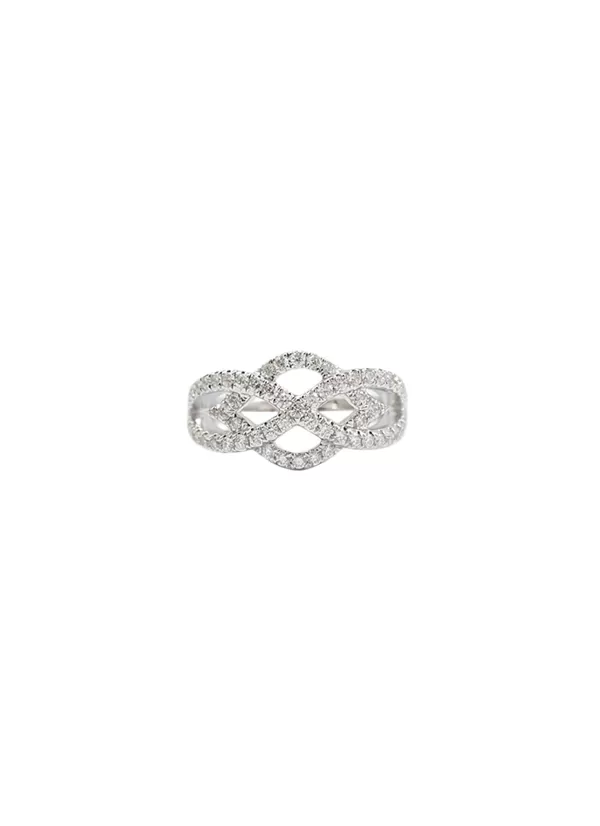 Fine Jewellery>LC COLLECTION JEWELLERY 18K White Gold Diamond Ring — Us 6.5