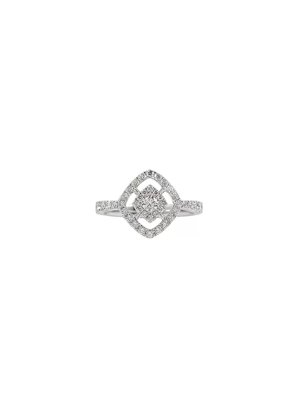 Fine Jewellery>LC COLLECTION JEWELLERY 18K White Gold Diamond Ring — Us 6.5